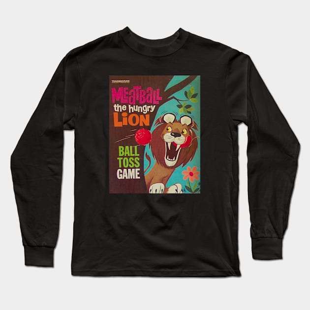 Meatball the Hungry Lion Long Sleeve T-Shirt by offsetvinylfilm